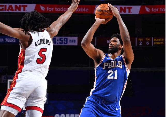  马克西关键罚球76人险胜热火巩固前六